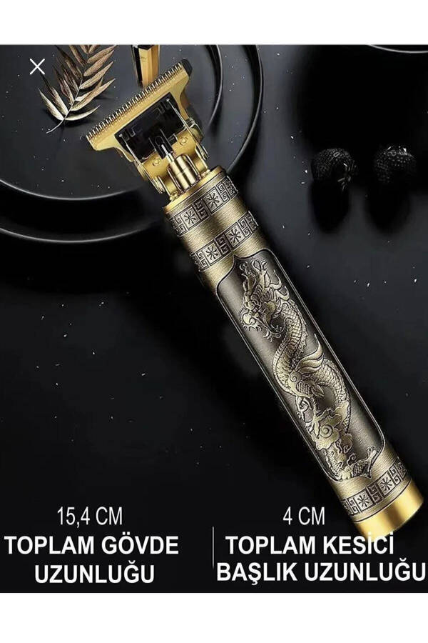 Dragon Çelik Kasa Profesyonel Saç Sakal Ense Çizim Tüm Vücut Tüyü Lazer Öncesi Tıraş Makinesi. - 45