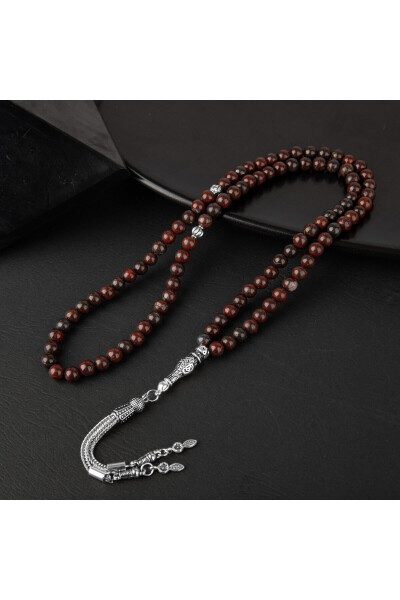 Dragon Jasper Natural Stone Misbaha with 99 Beads - 6mm - 3