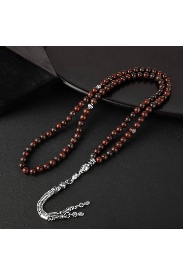 Dragon Jasper Natural Stone Misbaha with 99 Beads - 6mm - 3