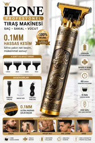 Dragon Steel Case Professional Hair Beard Neckline Design All Body Hair Laser Pre-Shaving Machine - 8