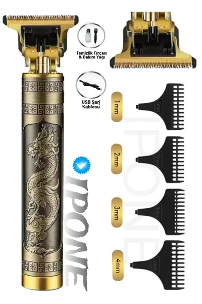 Dragon Steel Case Professional Hair Beard Neckline Design All Body Hair Laser Pre-Shaving Machine - IPONE