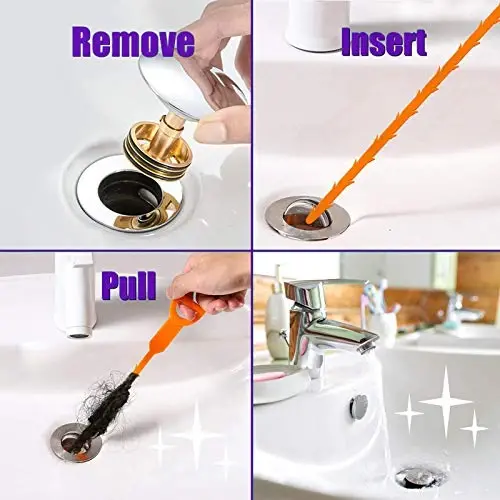 Drain Clog Remover Snake Tool for Hair and Debris, Unclog Toilet, Sink, Shower, Bathtub, Sewer - 4