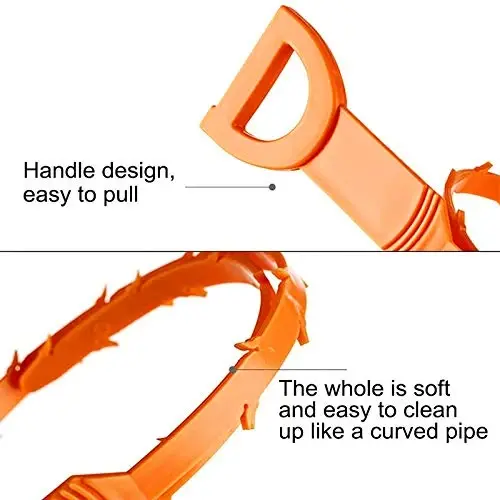 Drain Clog Remover Snake Tool for Hair and Debris, Unclog Toilet, Sink, Shower, Bathtub, Sewer - 5