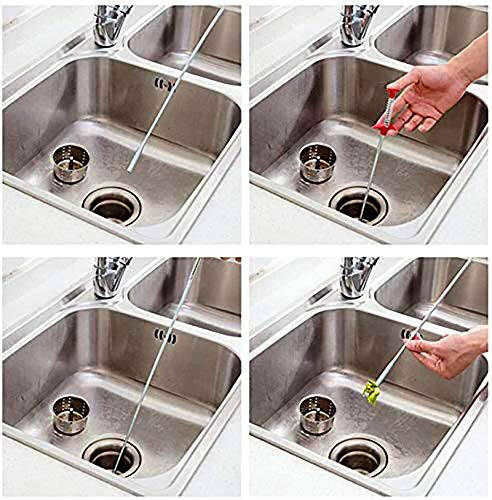 Drain Snake, Drain Clog Remover - Gutter Cleaning Tools Drain Cleaner for Toilet Sewer Shower Kitchen Bathroom Tub Clogged Drains Opener Cleaning Tool, Flexible Grabber Claw Pick Up Reacher (24 inch) - 4