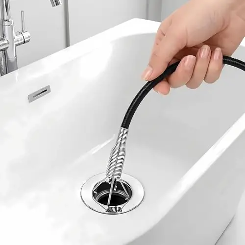 Drain Snake, Drain Clog Remover - Gutter Cleaning Tools Drain Cleaner for Toilet Sewer Shower Kitchen Bathroom Tub Clogged Drains Opener Cleaning Tool, Flexible Grabber Claw Pick Up Reacher (79 inch) - 5