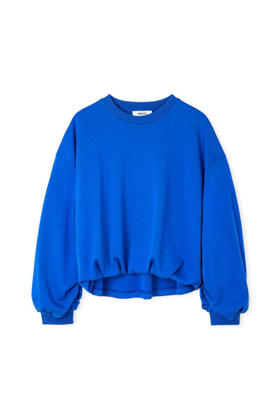 Draped balloon sleeve sweatshirt - 3