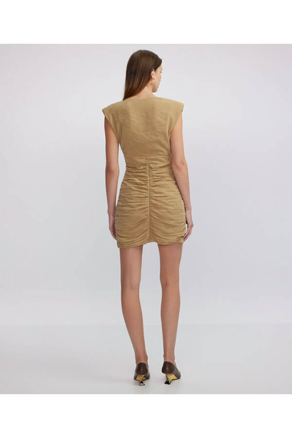 Draped mini dress - 6