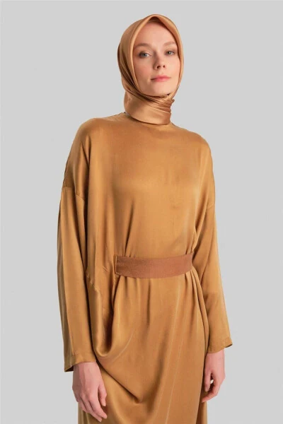 Drapeli va kamarli libos 24y9832 Gold - 4