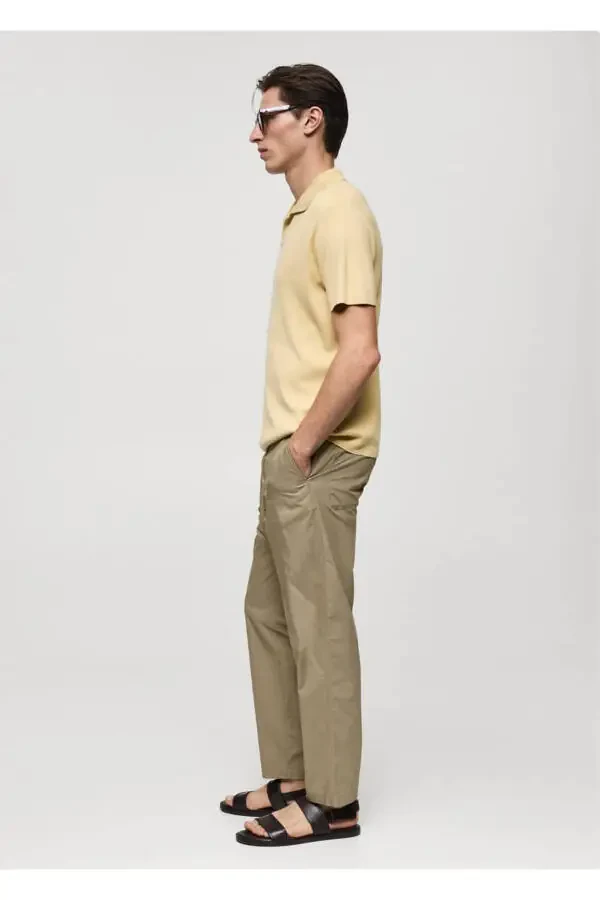 Drawstring Cotton Pants - 1