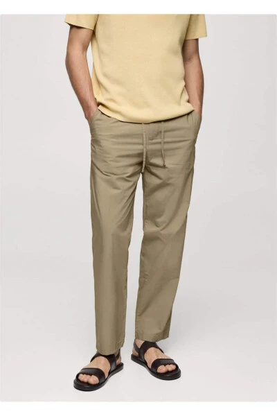 Drawstring Cotton Pants - 2