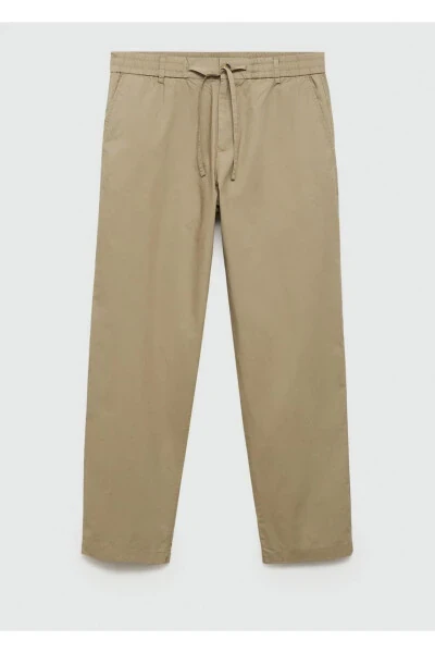 Drawstring Cotton Pants - 4