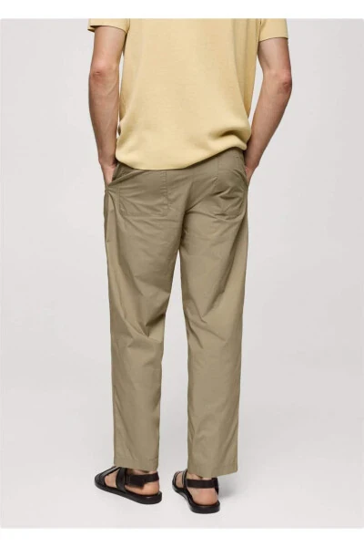 Drawstring Cotton Pants - 5