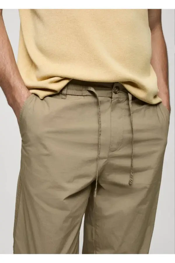 Drawstring Cotton Pants - 6