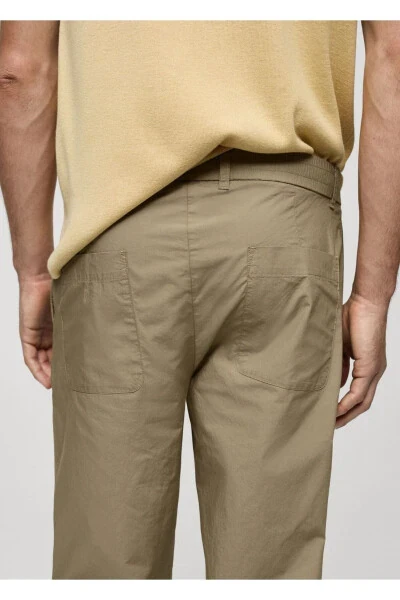 Drawstring Cotton Pants - 7