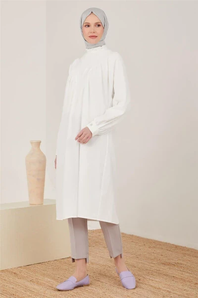 Drawstring Front and Robe Tunic 23y4451 Inci - 3