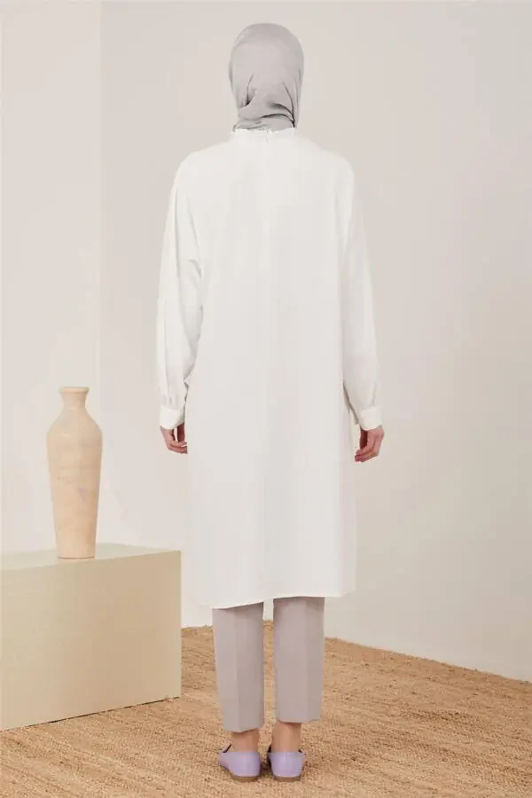 Drawstring Front and Robe Tunic 23y4451 Inci - 5