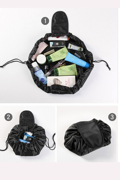 Drawstring Makeup Bag - Makeup Organizer Bag - 3