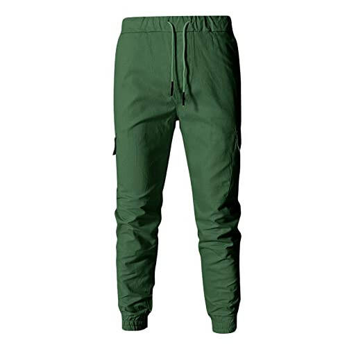 Drawstring Pant Fashion Men's Sport Pure Color Bandage Casual Loose Sweatpants - 5