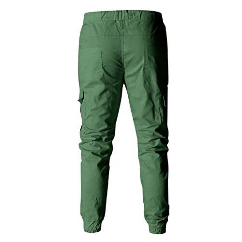 Drawstring Pant Fashion Men's Sport Pure Color Bandage Casual Loose Sweatpants - 6