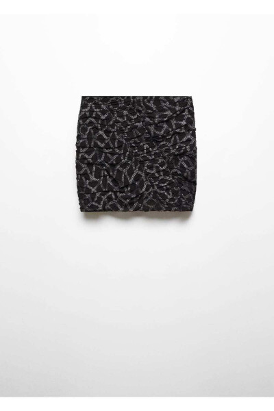 Drawstring Sequin Skirt - 3