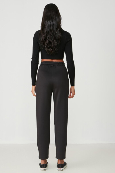 Drawstring Waist and Cuffed Sweatpants 810 Black - 15