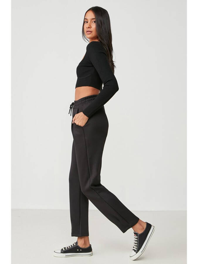 Drawstring Waist and Cuffed Sweatpants 810 Black - 9