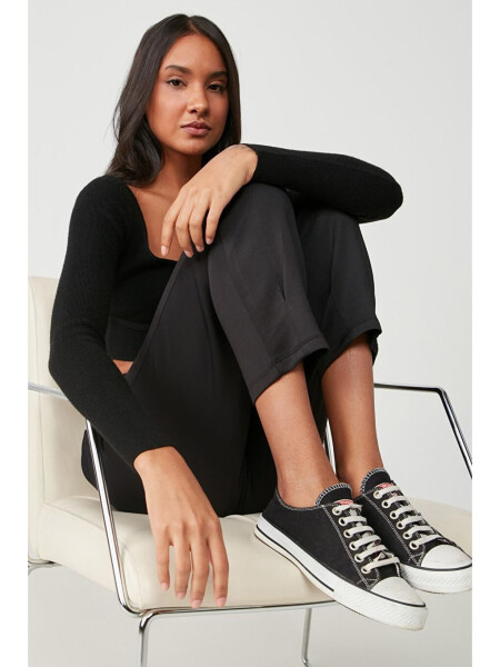 Drawstring Waist and Cuffed Sweatpants 810 Black - 2