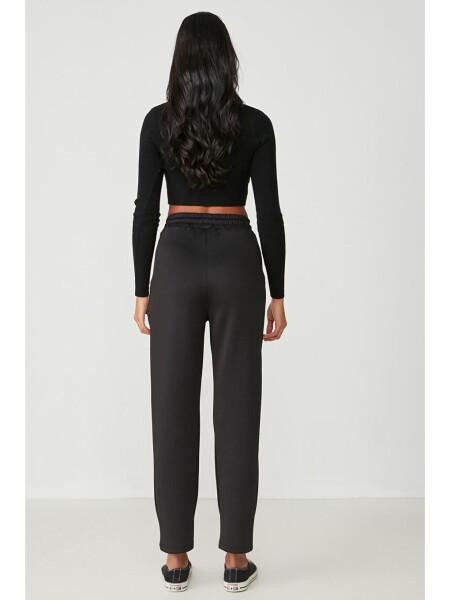 Drawstring Waist and Cuffed Sweatpants 810 Black - 5