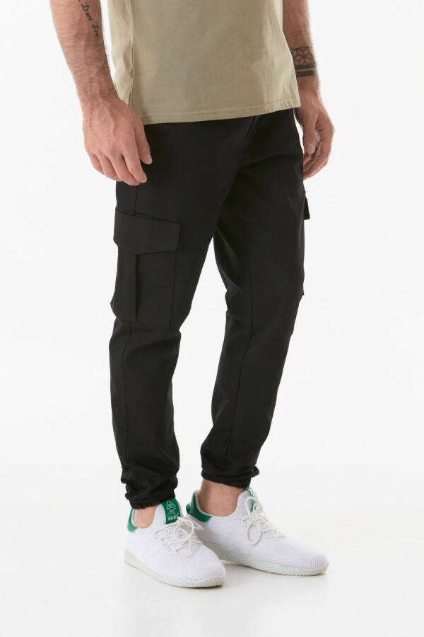 Drawstring Waist Cargo Pocket Jogger Pants - 11