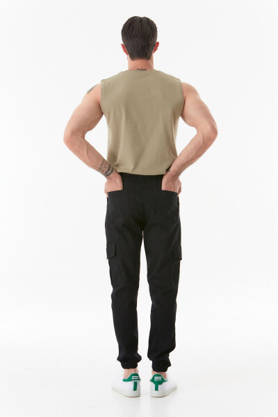 Drawstring Waist Cargo Pocket Jogger Pants - 14