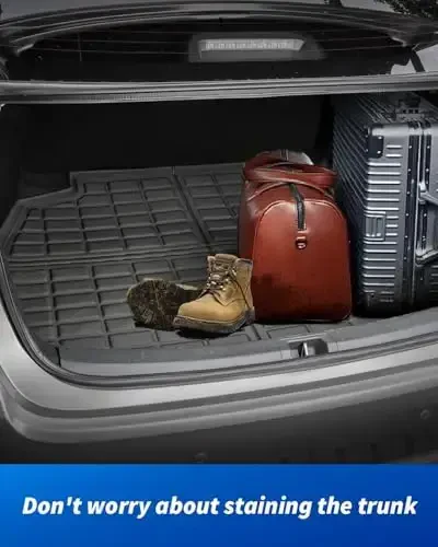 DrCarNow for Toyota Corolla Floor Mats 2024 2023 2022 2021 2020 (Incl. Hybrid), Custom Fit 2 Rows with Cargo Liner All-Weather Floor Liners for Corolla Sedan Accessories 2020-2024 (Not for Hatchback) - 5