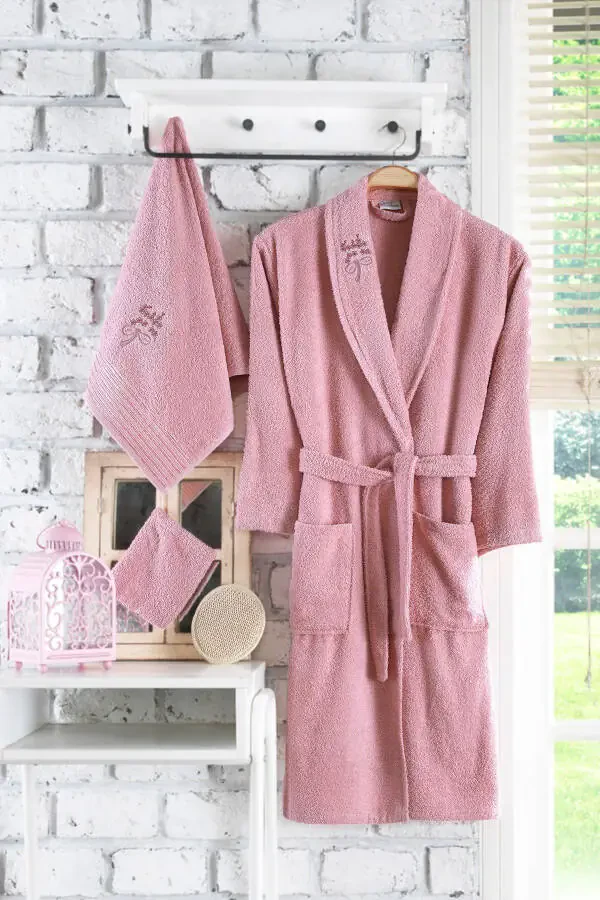 Dream 2 Pcs Embroidered Bathrobe | Bathrobe Set | Dowry Set - 1