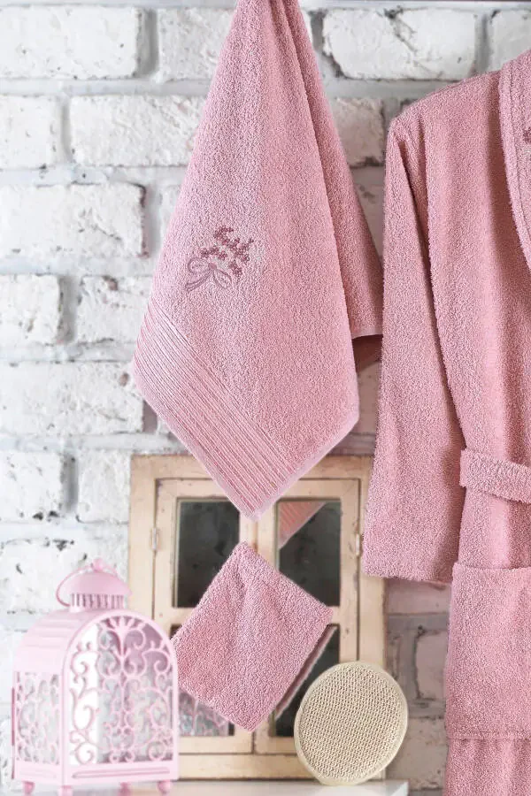 Dream 2 Pcs Embroidered Bathrobe | Bathrobe Set | Dowry Set - 2