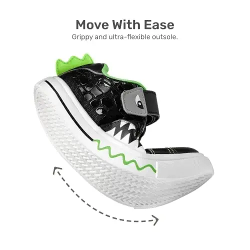 DREAM PAIRS Boys Dinosaur Sneakers Cartoon Shoes | Breathable Mesh Hook and Loop Upper Comfort Insole Lightweight Anti Slip Outsole School Daily Wear Casual Walking Tennis - 6