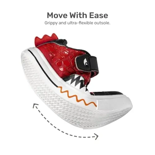 DREAM PAIRS Boys Dinosaur Sneakers Cartoon Shoes | Breathable Mesh Hook and Loop Upper Comfort Insole Lightweight Anti Slip Outsole School Daily Wear Casual Walking Tennis - 6