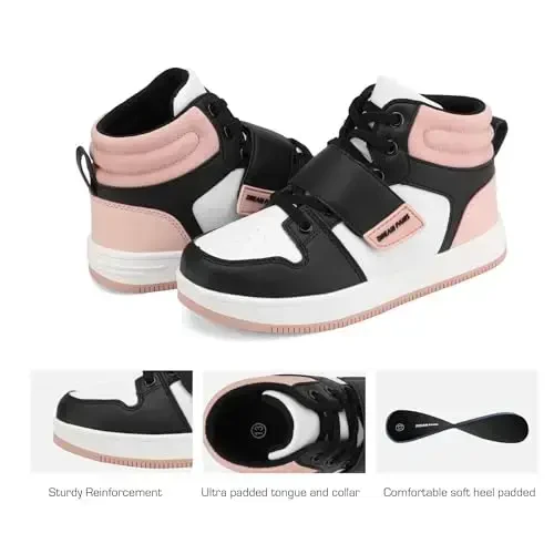 DREAM PAIRS Boys Girls High Top Sneaker LilLegends Skyhigh Basketball Shoes - 3