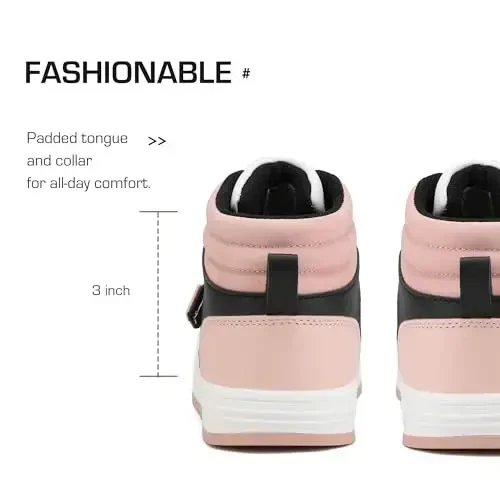 DREAM PAIRS Boys Girls High Top Sneaker LilLegends Skyhigh Basketball Shoes - 4