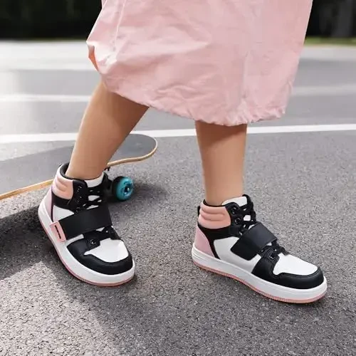 DREAM PAIRS Boys Girls High Top Sneaker LilLegends Skyhigh Basketball Shoes - 5