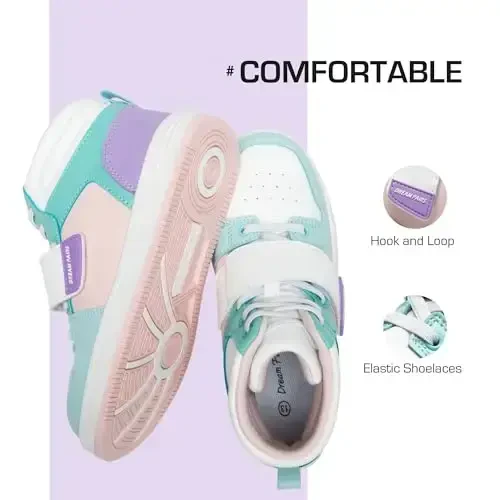 DREAM PAIRS Boys Girls High Top Sneaker LilLegends Skyhigh Basketball Shoes - MODAZONE (1)