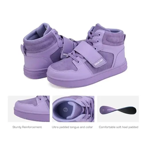 DREAM PAIRS Boys Girls High Top Sneaker LilLegends Skyhigh Basketball Shoes - 4