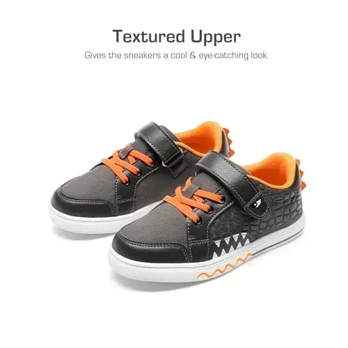 DREAM PAIRS Boys Sneakers Little Kids Toddler Shoes Storybook Causal Walking Shoes Non-Slip with Hook and Loop - 4