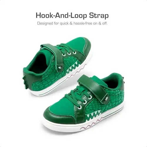 DREAM PAIRS Boys Sneakers Little Kids Toddler Shoes Storybook Causal Walking Shoes Non-Slip with Hook and Loop - 4