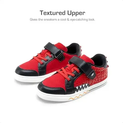 DREAM PAIRS Boys Sneakers Little Kids Toddler Shoes Storybook Causal Walking Shoes Non-Slip with Hook and Loop - 4