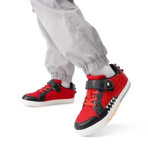 DREAM PAIRS Boys Sneakers Little Kids Toddler Shoes Storybook Causal Walking Shoes Non-Slip with Hook and Loop - 6