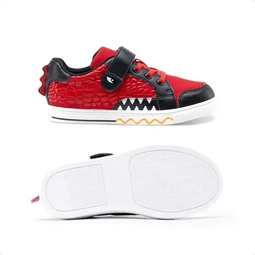 DREAM PAIRS Boys Sneakers Little Kids Toddler Shoes Storybook Causal Walking Shoes Non-Slip with Hook and Loop - 5