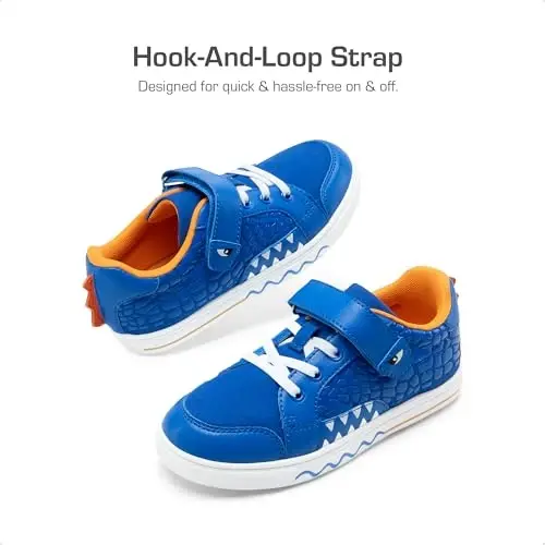DREAM PAIRS Boys Sneakers Little Kids Toddler Shoes Storybook Causal Walking Shoes Non-Slip with Hook and Loop - 4