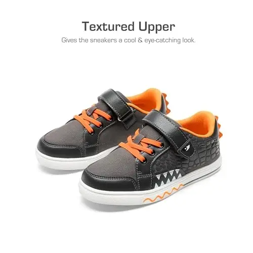 DREAM PAIRS Boys Sneakers Little Kids Toddler Shoes Storybook Causal Walking Shoes Non-Slip with Hook and Loop - 4