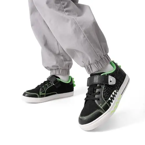 DREAM PAIRS Boys Sneakers Little Kids Toddler Shoes Storybook Causal Walking Shoes Non-Slip with Hook and Loop - 6