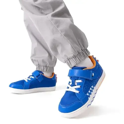 DREAM PAIRS Boys Sneakers Little Kids Toddler Shoes Storybook Causal Walking Shoes Non-Slip with Hook and Loop - 6