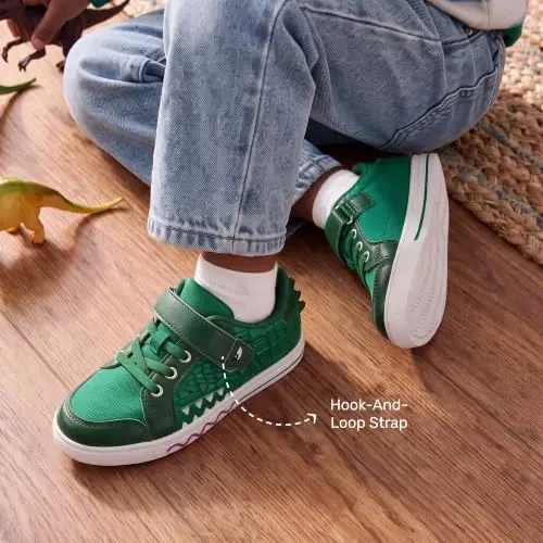 DREAM PAIRS Erkek Çocuk Spor Ayakkabıları Küçük Çocuk Yürüyüş Ayakkabıları Hikaye Kitabı Günlük Yürüyüş Kaymaz Cırt Cırtlı - DREAM (1)